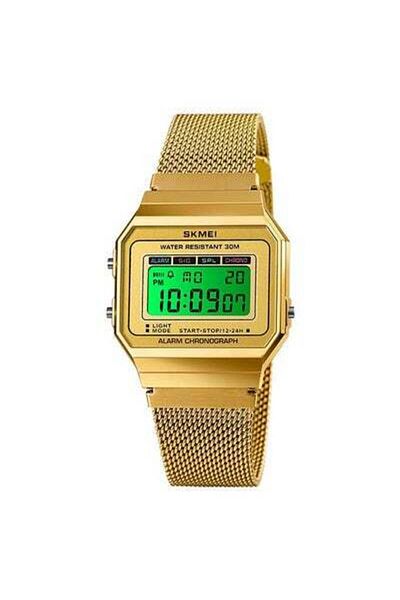 HALAMODO Men's LED Curved Mirror Design Wrist Watch 1639-GD