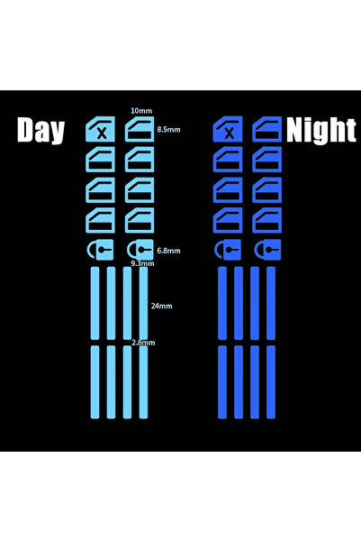 Choice 18 قطعة زرقاء 18 قطعة/مجموعة ملصقات أزرار رفع نافذة باب السيارة المضيئ...