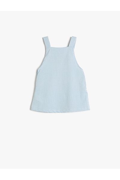 Koton Rochie gilet cu nasturi ajustabili si detaliu broderie