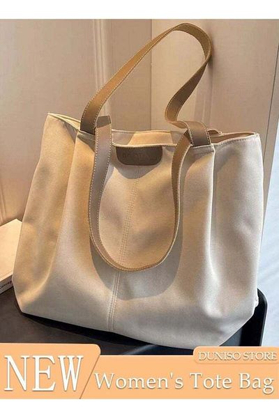 Generic DUNISO Women's Shoulder Tote Bag Canvas Handbag For Women Large Capacity Bucket Bag Fashionable Trav