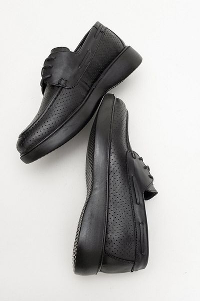 depderi Genuine Leather, Thick Sole, Perforated, Summer Men's Inner Outer Leather Shoes