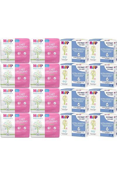Hipp Baby Sanft Wet Towel Wipes Karma Sensitive Newborn Classic Set of 56 2784 Sheets