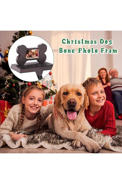 HOTOP Christmas stocking holder photo frame, alloy, dark brown, 12.4 x 6.8 x 7.5 cm