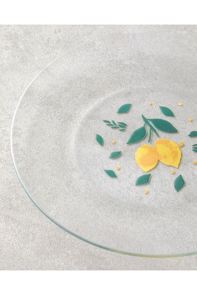English Home Lemon Cam 4'lü Pasta Tabağı 19 cm Sarı-Yeşil