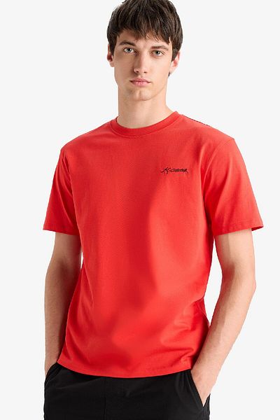 DeFacto 100% Cotton Regular Fit Crew Neck Printed Short Sleeve T-Shirt F3569Ax25Sm