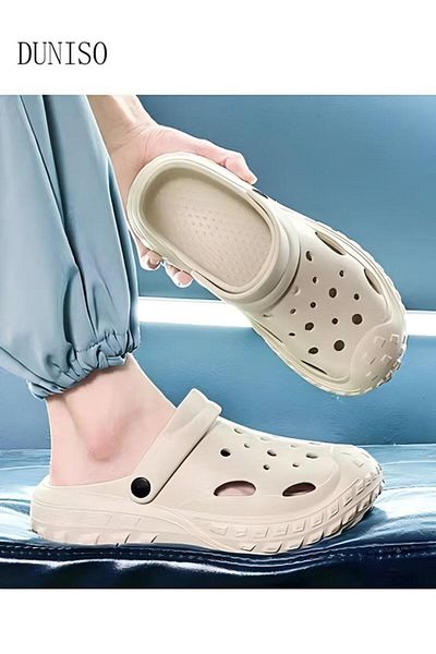 Generic Men's Fashion Sandals Quick Dry Non-slip Slippers Thick-soled Beach Slippers Breathable Slip-on
