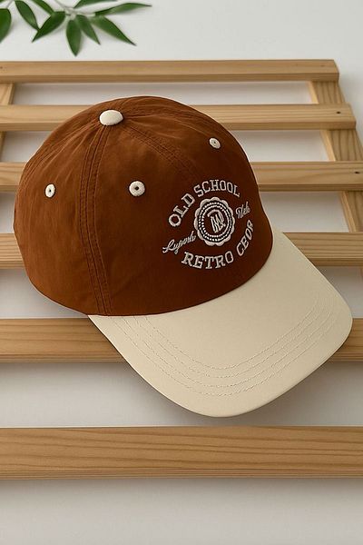 Minigimin Cicileri My Little One's Ciceleri (4-8 Years) R Detailed Boy's Cap - Brown