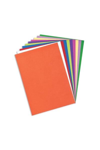 nistabolje 40 Adet Fon Kartonu A4 Boyutu (4 Paket) 24x34 Karışık Renkli Eğlenceli Etkinlik Kartonu