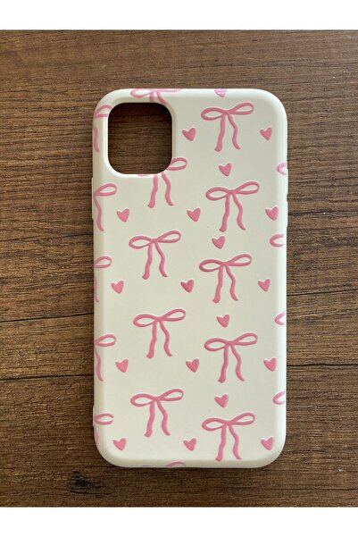 Newon حافظة هاتف iphone 11 مزينة بشريط/طباعة فيونكة داخلية مخملية من السيليكو...