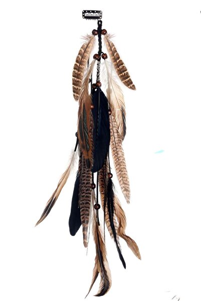 New Obsessions Boho Girl Natural Feather Long Hair Accessory