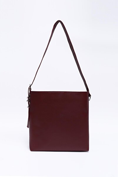 TENA Women's Burgundy Adjustable Strap Shoulder Bag Stn-Burgundy