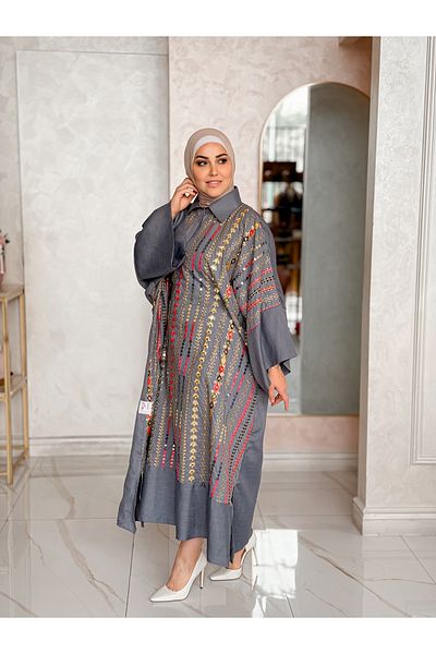 Marvella By Rasha Colorful Embroidered Kuwaiti Galabiya