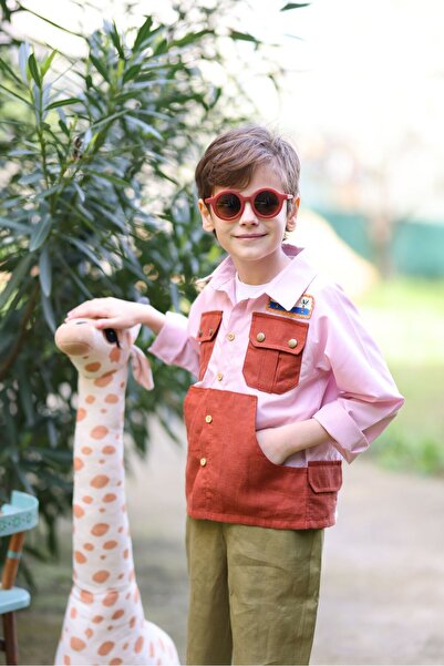 Hulm Renkli Cep Detaylı Keten Gömlek