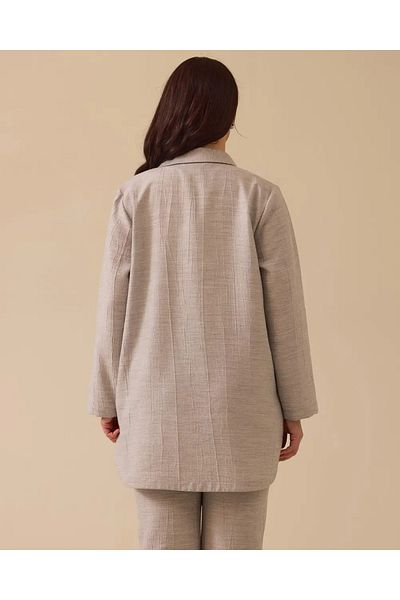 Gala-Xi Large Size Embroidery Detailed Zippered Women's Jacket 10002512514005