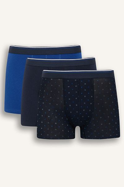 DeFacto Bedruckte 3-teilige Boxershorts mit normaler Passform D9877ax25sm