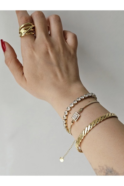bej jewelry Burgu Gold Çelik Bilezik