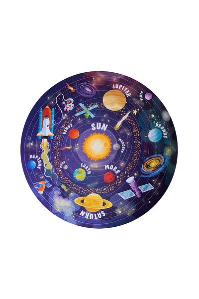 Apli Kids Puzzle circular, Sistemul Solar, 48 piese, Apli, +5 ani, diametru 50 cm