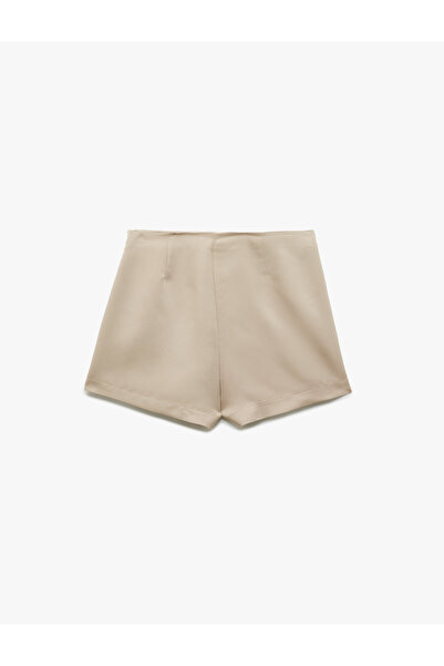 Koton Düğmeli Modal Kumaş Kruvaze Mini Şort Etek
