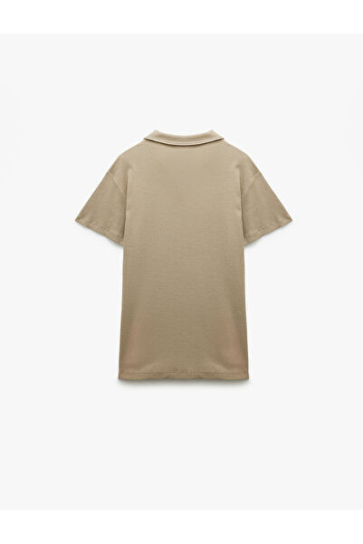 Koton Baumwoll-Kurzarm-Slim-Fit-Basic-Polo-T-Shirt