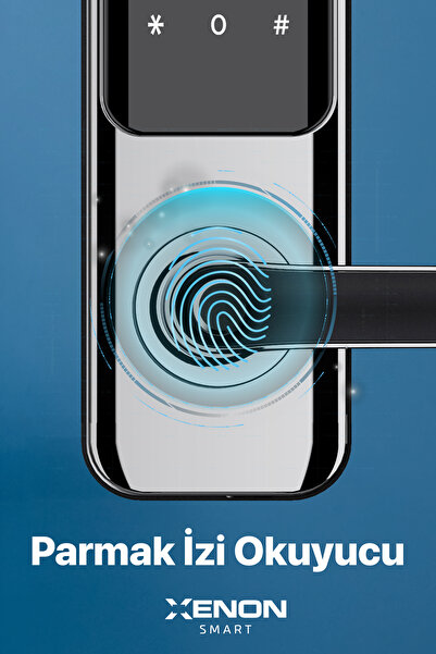 Xenon Smart Akıllı Kapı Kilidi Mobil App Parmak Izi Şifre Rfıd Wi-fi Google Home & Alexa Kontrollü Kilit X8051