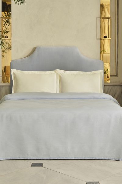 Karaca Home Alya Scalloped Bamboo Double Pike Blue