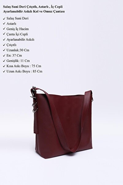 TENA Women's Burgundy Adjustable Strap Shoulder Bag Stn-Burgundy