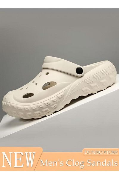 Generic Men's Fashion Sandals Quick Dry Non-slip Slippers Thick-soled Beach Slippers Breathable Slip-on