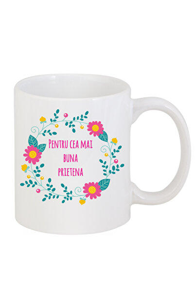 OEM Cană albă personalizată „Cel mai bun prieten”, INOVATIX®. 330ml