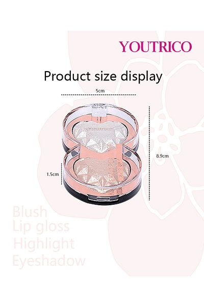 Youtrico Blush&eyeshadow&body Highlights,bicolor Fine Flash,shiny Eyeshadow,color 02