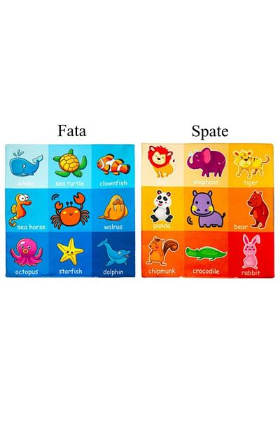 Empria Baby sensory blanket, educational soft toy, 27 x 27 cm, Empria, Animals