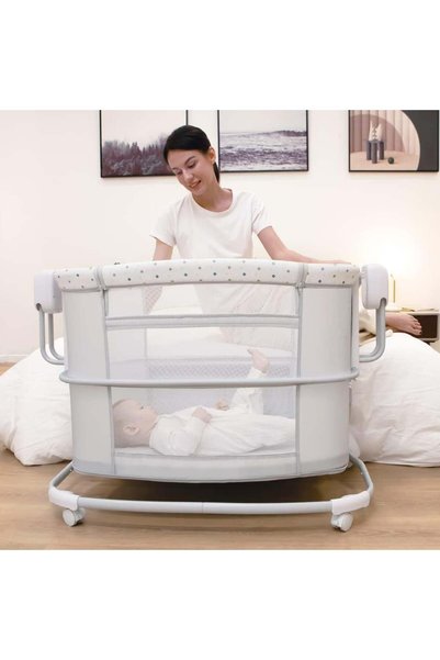 Mini Baby Smart rocking crib by your side Gold Cradle