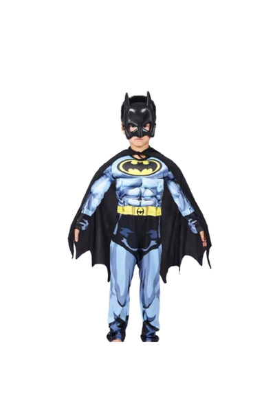Depox Dětský kostým Batmana se svaly, velikost S, 3-5 let, 90-110 cm