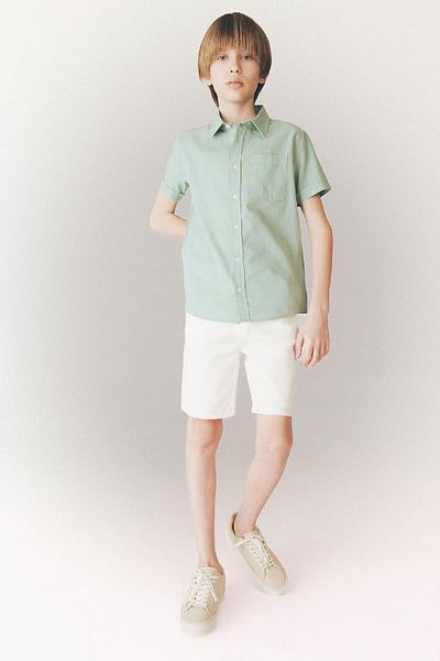 DeFacto Boy's Basic Plain Gabardine Shorts with Pockets C2955A825Sm