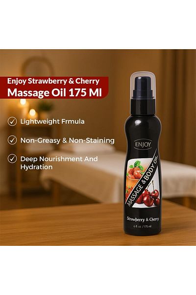 Enjoy Strawberry & Cherry Massage Oil Ml 175