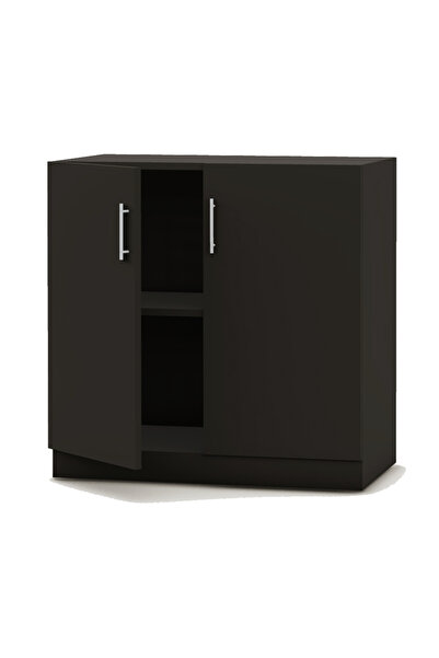 Mahmayi خزانة متوسطة الارتفاع مع رفين - مفصلات إغلاق ناعمة، أثاث مكتب منزلي ل...