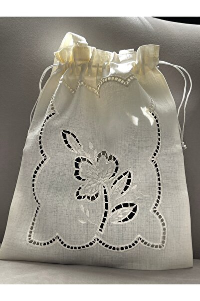 Tiniminatelier Çiçek Nakışlı Bez Çanta