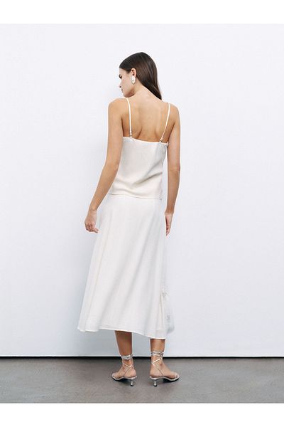 Nocturne Beaded Brode Midi Skirt