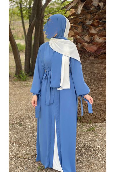 NAKŞİDİL Abaya cu manșetă cu mânecă kimona