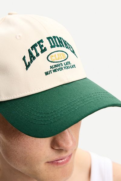 Bershka Embroidered colour block cap