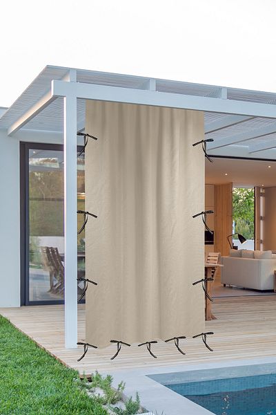 ALTINPAMUK Balcony Curtain Luxury Enxboy Optional (Lace up) Beige Plain Rainproof 801-2