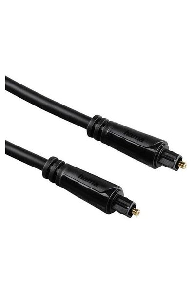 Hama 122258 Audio Optical Fibre Cable ODT Plug Toslink Gold-Plated 5M