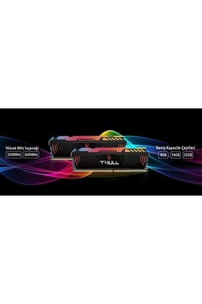 Mu Art Ahşap Mrt Apex 16Gb Kits (2X8Gb) 3200Mhz Cl16 1.35V Rgb Heatsink Ddr4 Ram Thl-Pcapx25600D4-16G-B Art 871