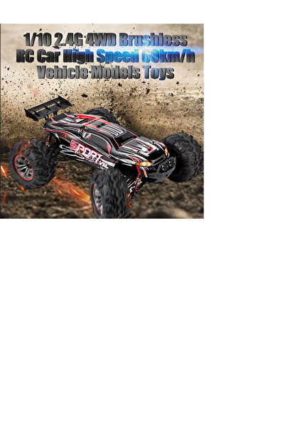 ONLİNE TRADİNG RC Araba Paletli Yüksek Hızlı 1/10 Hz Araba Yarışı 60km/h 4WD Fırçasız Arazi Arabası, 2 Pil ile