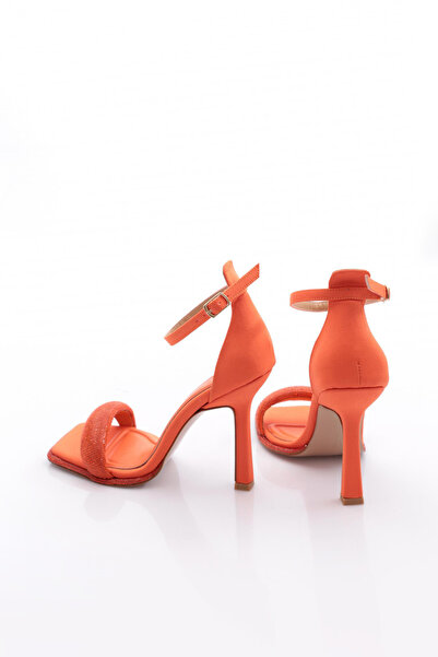 DGN 2028 Women's Thick Silver Stone Banded Ankle Belt Tie Back Closed Heel Sandals