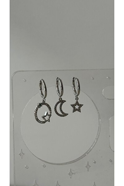 RAYON Vip Ay Yıldız Üçlü Küpe