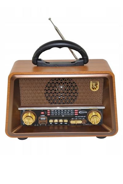 Denx راديو HI-FI قابل لإعادة الشحن مع ريموت تحكم عن بعد، بطارية ذات سعة كبيرة، محمول ، راديو FM بنمط قديم