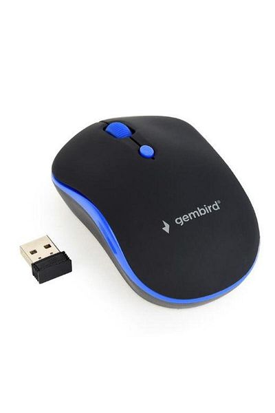 Gembird Mouse Wireless Gembird MUSW-4B-03-B, 1600DPI, Optic (Negru/Albastru)