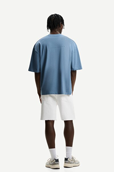 Bershka Distressed denim bermuda şort