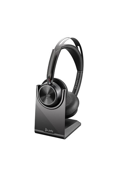 HP Poly Voyager Focus 2 Headset, Bluetooth, USB-A/C, Charging Stand, Black