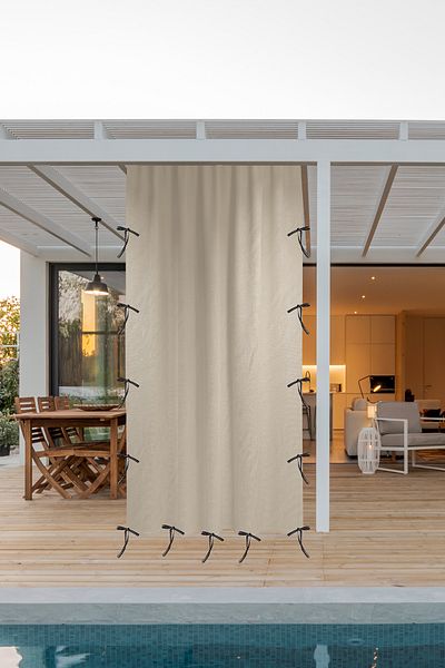 ALTINPAMUK Balcony Curtain Luxury Enxboy Optional (Lace up) Beige Plain Rainproof 801-2